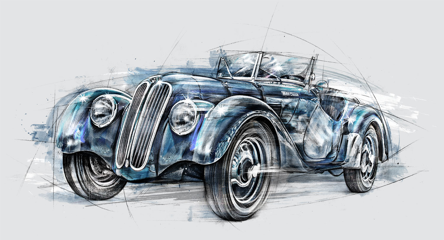 BMW Oldtimer - Kornel Illustration | Kornel Stadler portfolio