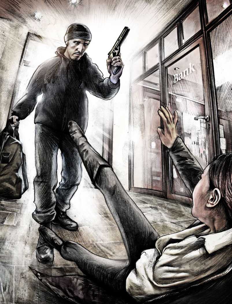 Der Überfall - Kornel Illustration | Kornel Stadler portfolio