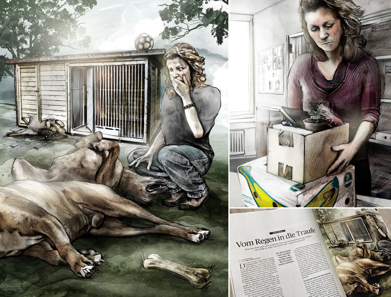 Vom Regen in die Traufe - Kornel Illustration | Kornel Stadler portfolio