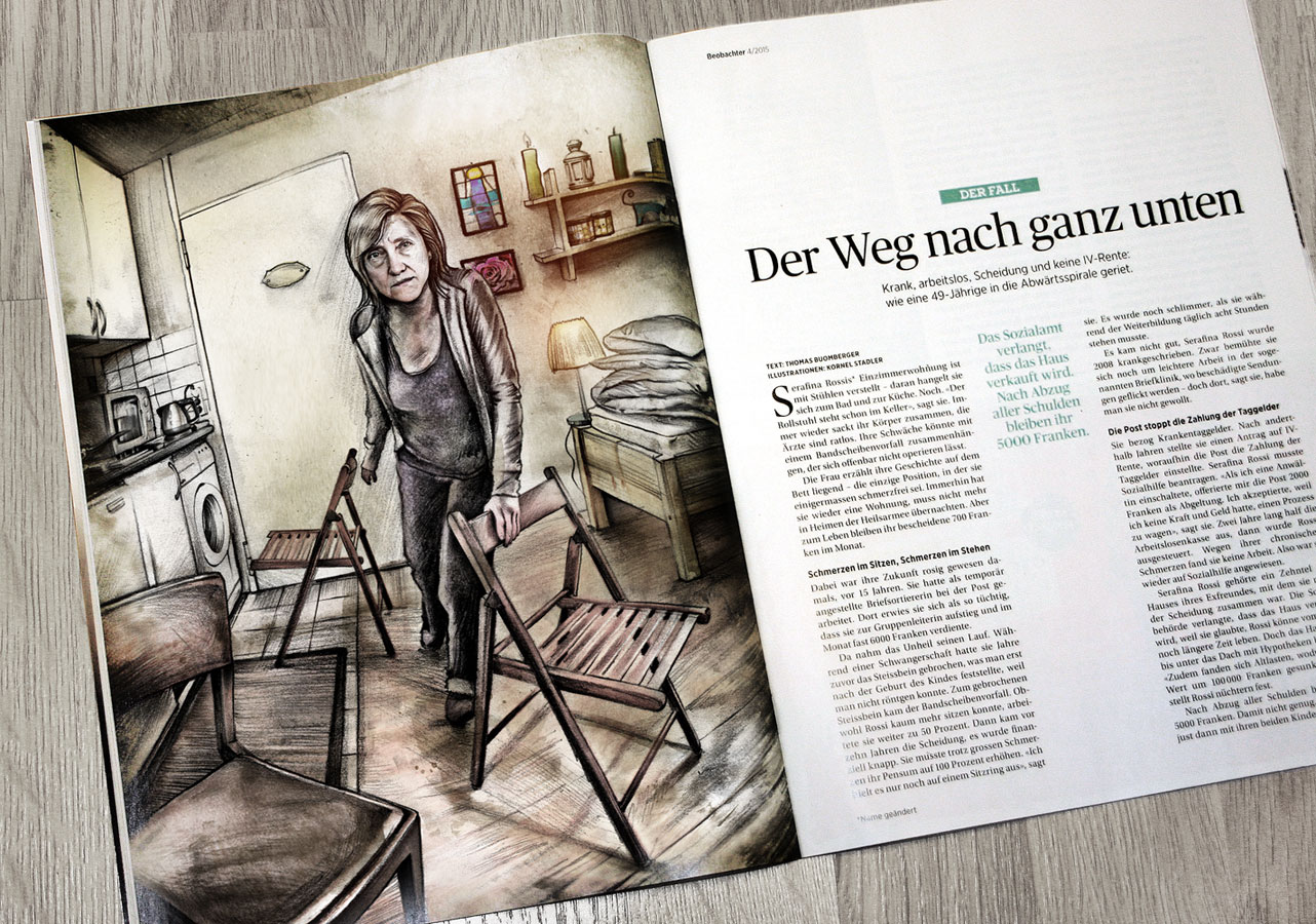 Der Weg ganz nach unten - Kornel Illustration | Kornel Stadler portfolio