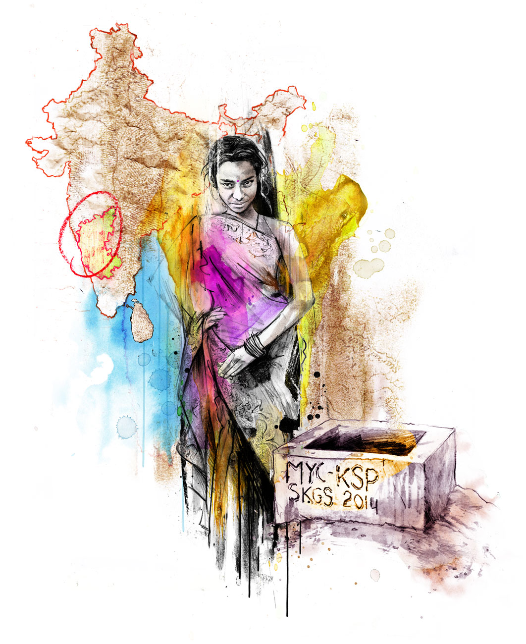 Biogasanlagen in Karnataka - Kornel Illustration | Kornel Stadler portfolio