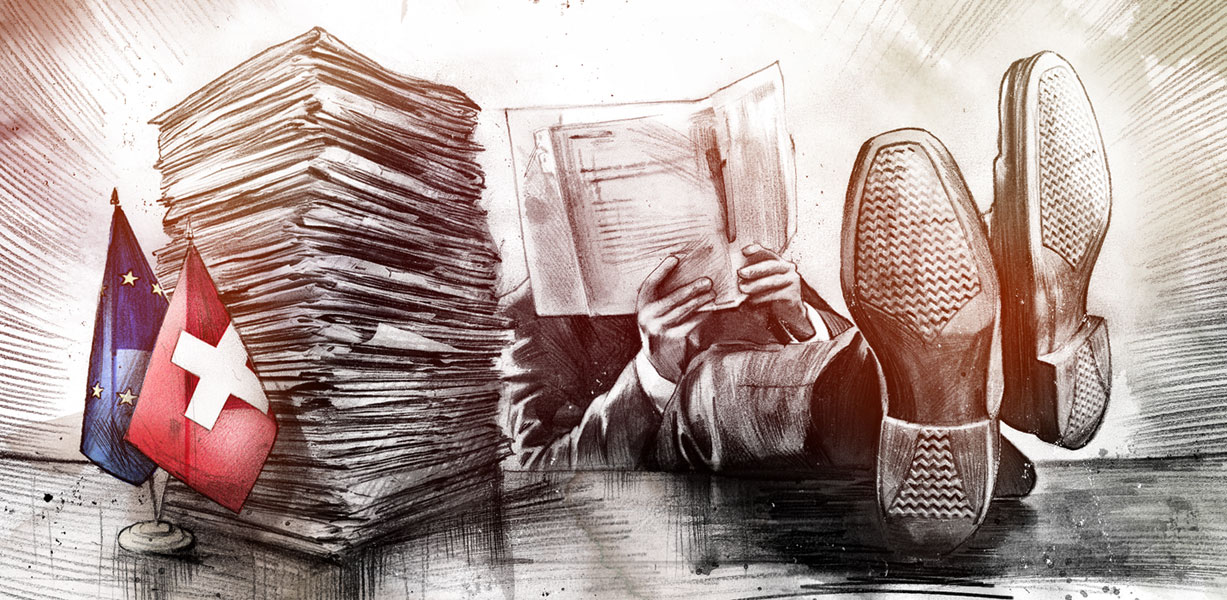 Diedier Burkhalters innenpolitische Blindheit - Kornel Illustration | Kornel Stadler portfolio