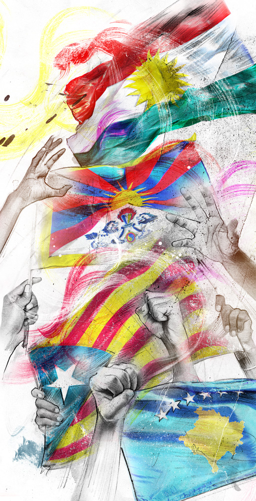 Katalonien wie Kosovo, Kurdistan, Tibet & Co. - Kornel Illustration | Kornel Stadler portfolio