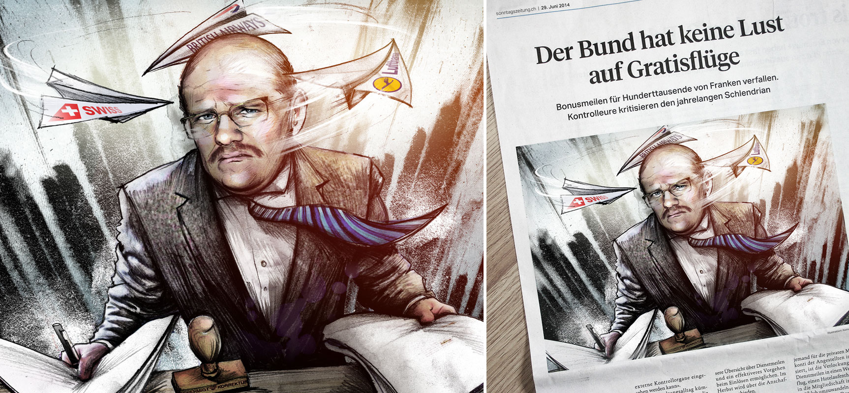 Bonusmeilen - Kornel Illustration | Kornel Stadler portfolio