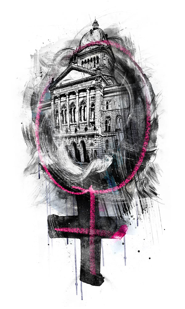 Frauenquote im Bundesrat - Kornel Illustration | Kornel Stadler portfolio