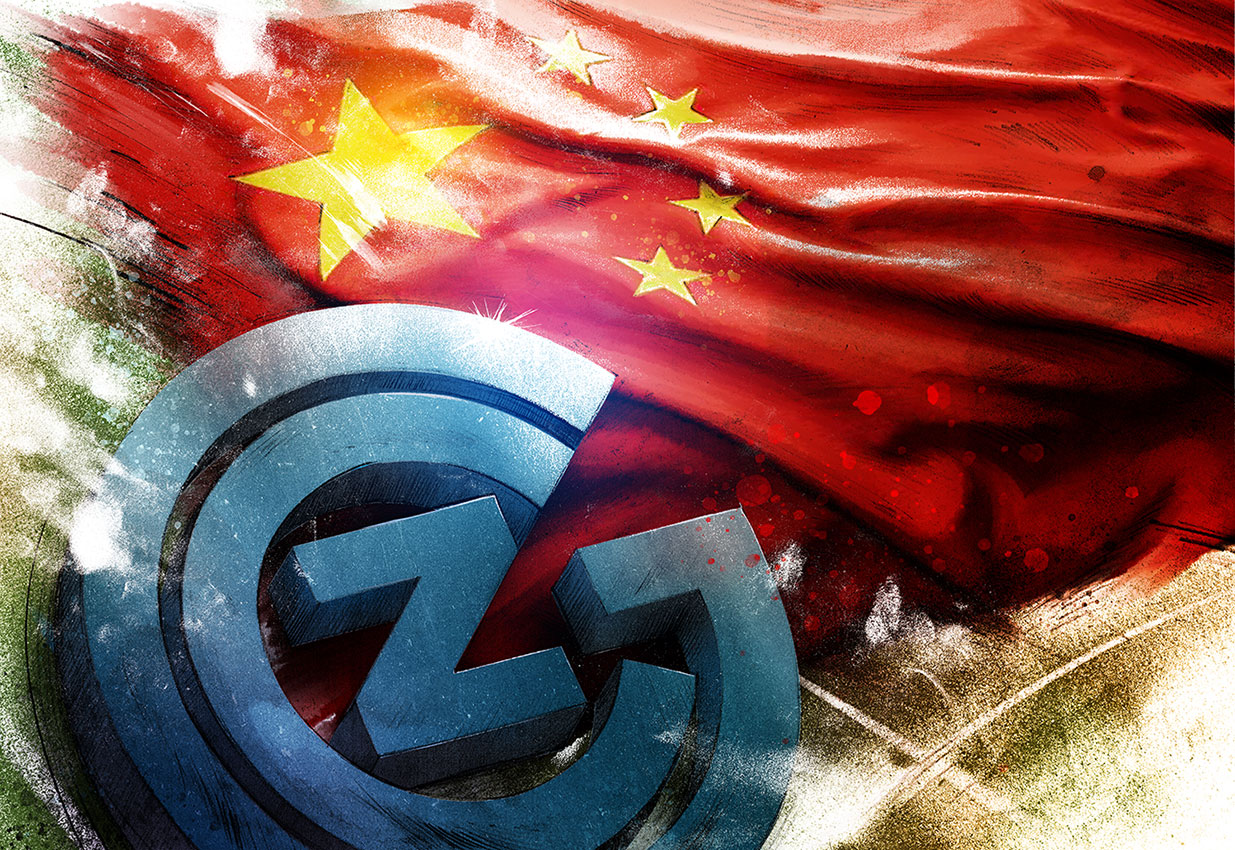 Chinas Auge auf Europas Fussball - Kornel Illustration | Kornel Stadler portfolio