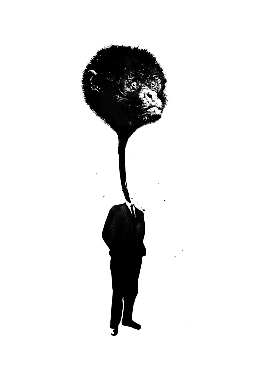 Gier-Affe - Kornel Illustration | Kornel Stadler portfolio