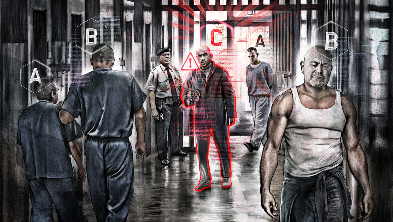 Die grosse Screening-Maschine - Kornel Illustration | Kornel Stadler portfolio