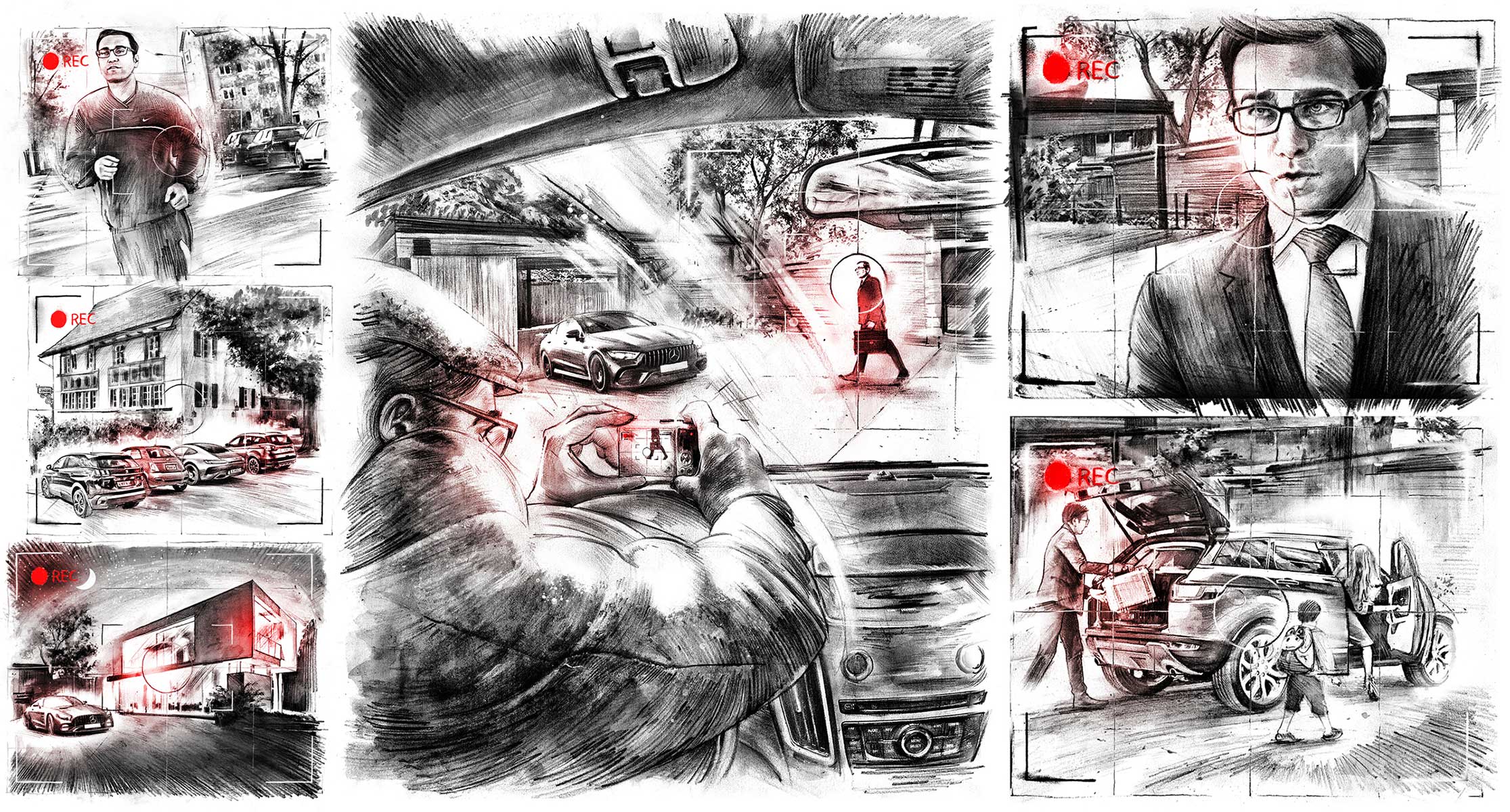 Beschattungsaffäre Kahn - Kornel Illustration | Kornel Stadler portfolio