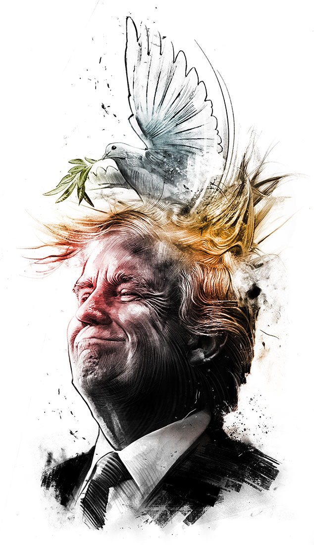Trump ist nominiert für den Friedensnobelpreis - Kornel Illustration | Kornel Stadler portfolio