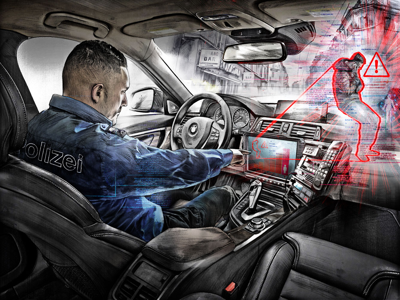 Predictive Policing - Kornel Illustration | Kornel Stadler portfolio