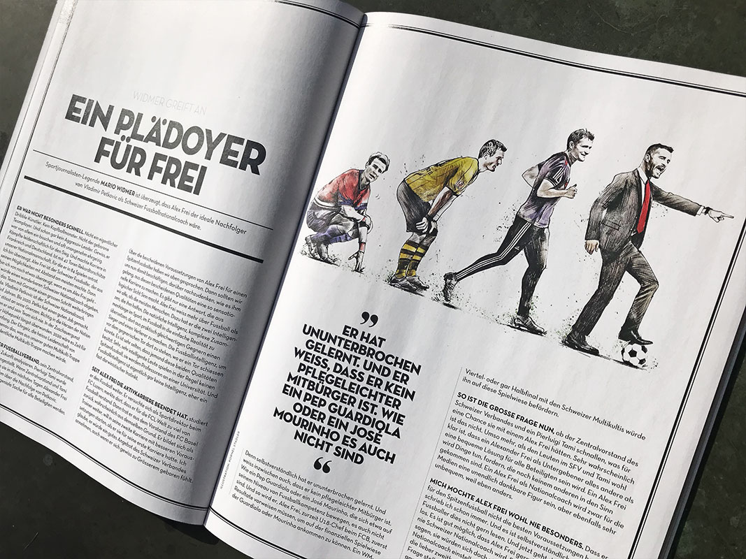 Die Evolution von Alex Frei - Kornel Illustration | Kornel Stadler portfolio