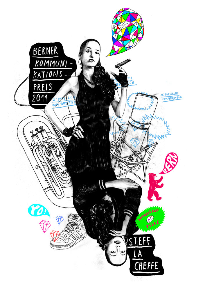 Berner Kommunikationspreis, Steff la Cheffe - Kornel Illustration | Kornel Stadler portfolio