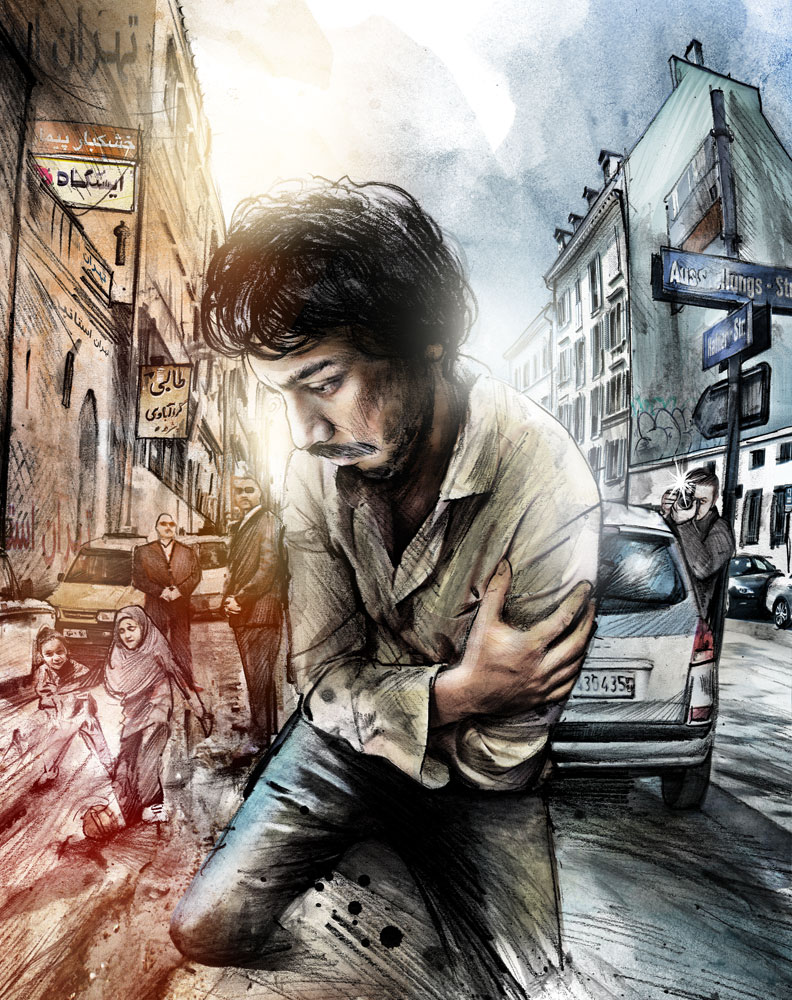Verfolgt und überwacht - Kornel Illustration | Kornel Stadler portfolio