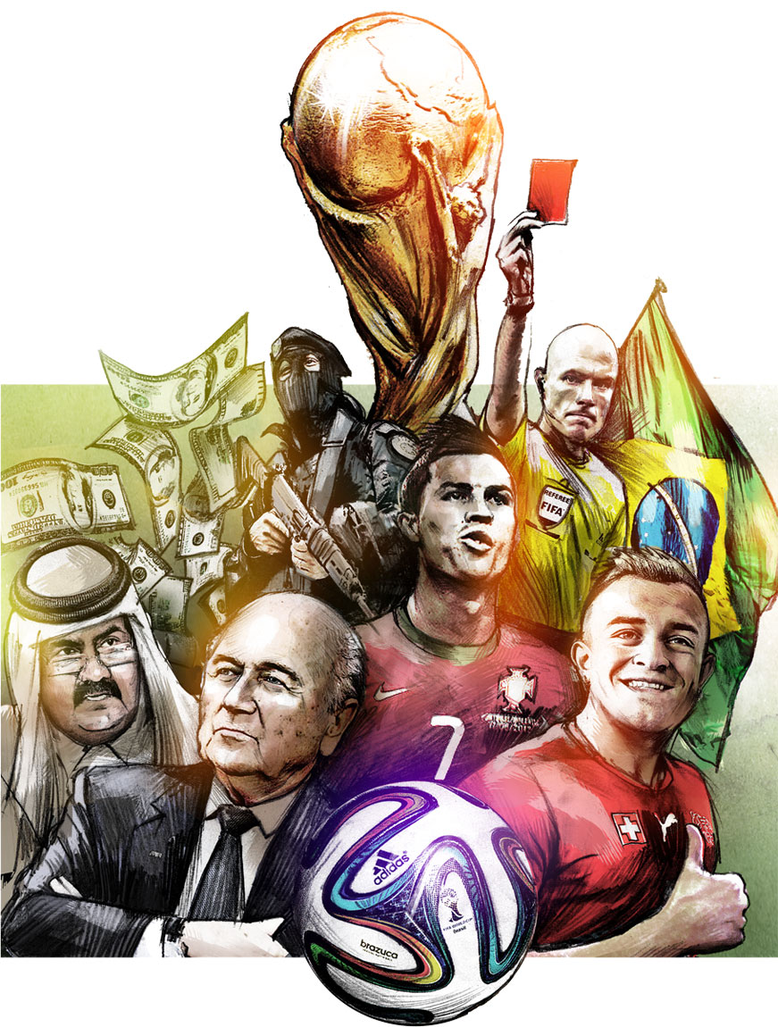 Die Fifa, das Geld und die WM - Kornel Illustration | Kornel Stadler portfolio