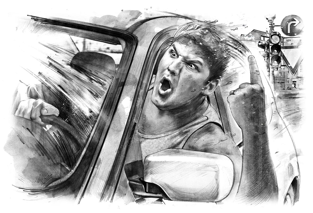 Die Hitze macht die Menschen aggressiv - Kornel Illustration | Kornel Stadler portfolio