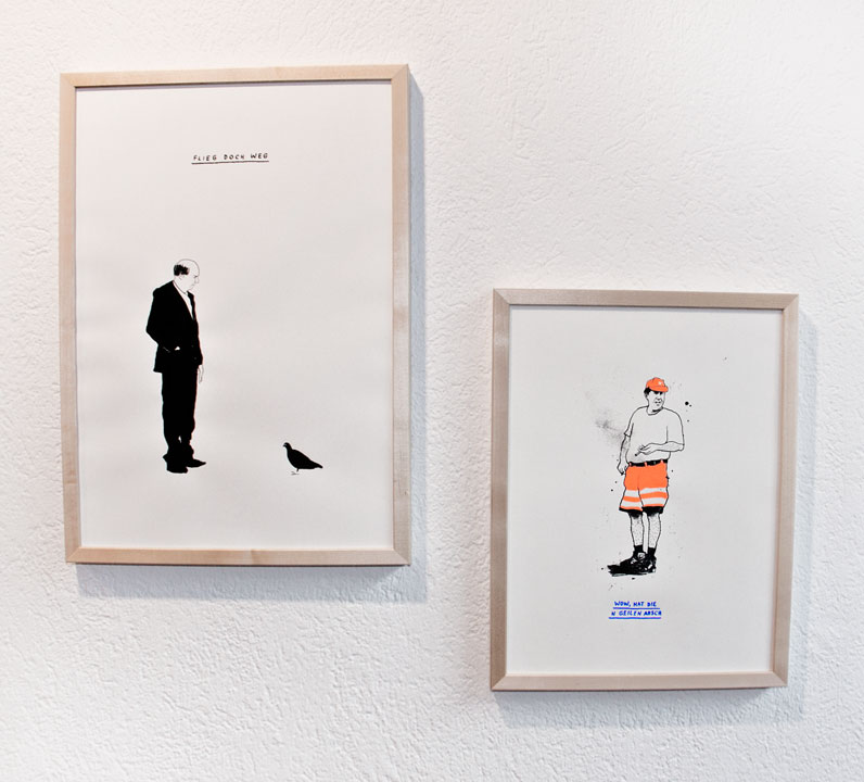 Flieg doch weg & Heisser Feger Ausstellung SOON.ZH Zürich 2011 - Kornel Illustration | Kornel Stadler portfolio