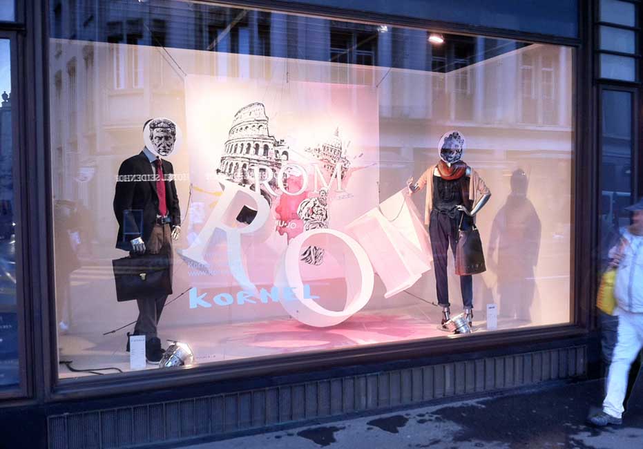 Schaufenster Jelmoli Zürich dd com AG 2012 - Kornel Illustration | Kornel Stadler portfolio