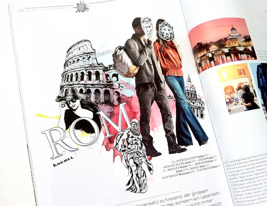 Modemetropole Rom - Kornel Illustration | Kornel Stadler portfolio