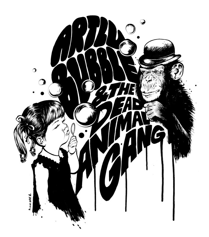 Artlu Bubble & the Dead Animal Gang - Kornel Illustration | Kornel Stadler portfolio