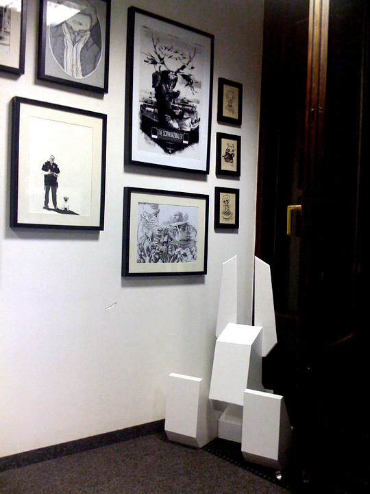 Schwarz auf Weiss SNNC-Tour/ Gruppenausstellung Stroke.02 München, 2010 - Kornel Illustration | Kornel Stadler portfolio